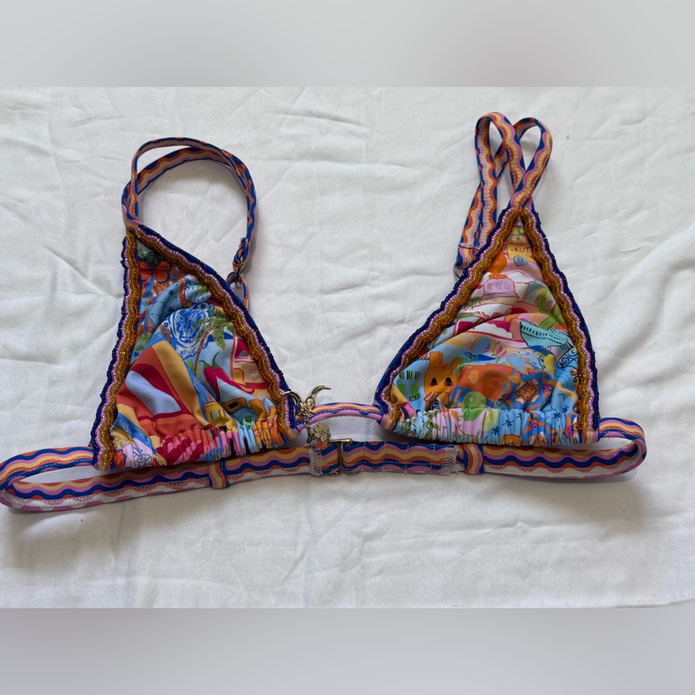 Colorful Patterned Bikini Top